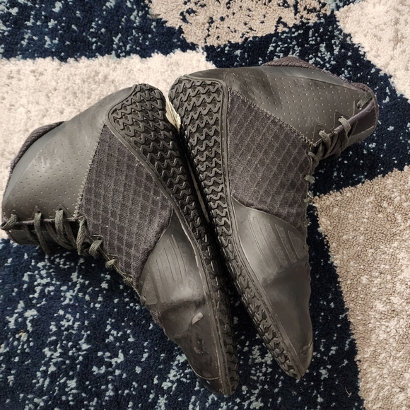 Adidas Shoes Men's Size 9 Mat Wizard 4 Carbon Black AC6971 Wrestling High Top - Picture 8 of 10